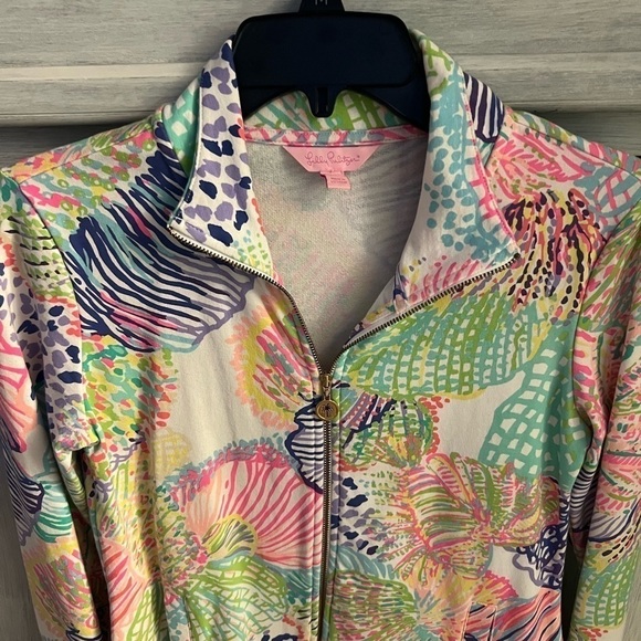 Lilly Pulitzer Reagan UPF 50 Full Zip Jacket Multi Roar Of The Seas - Picture 5 of 7
